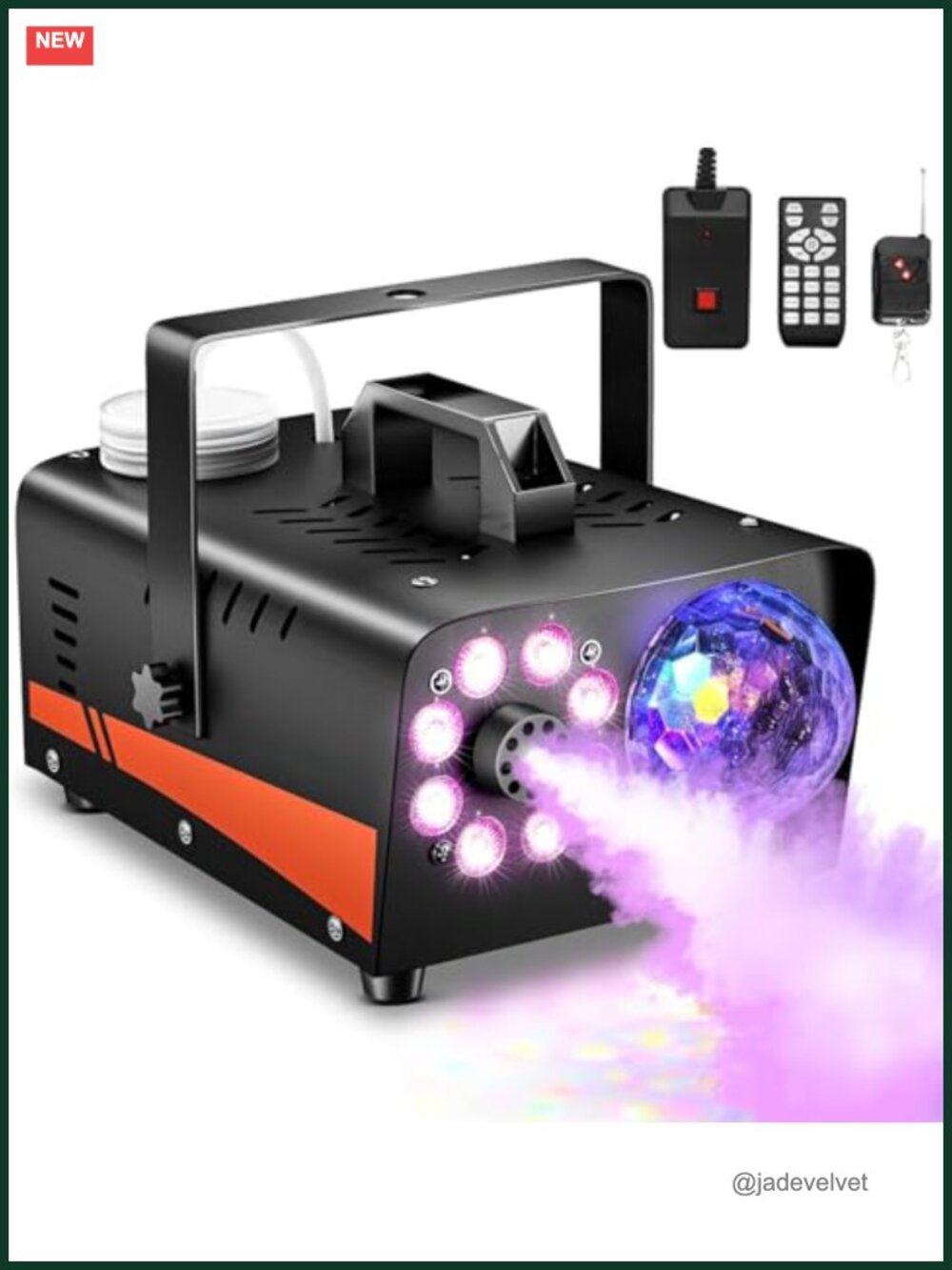 800W Fog Machine 4500CFM Halloween Disco Lights Remote Stage